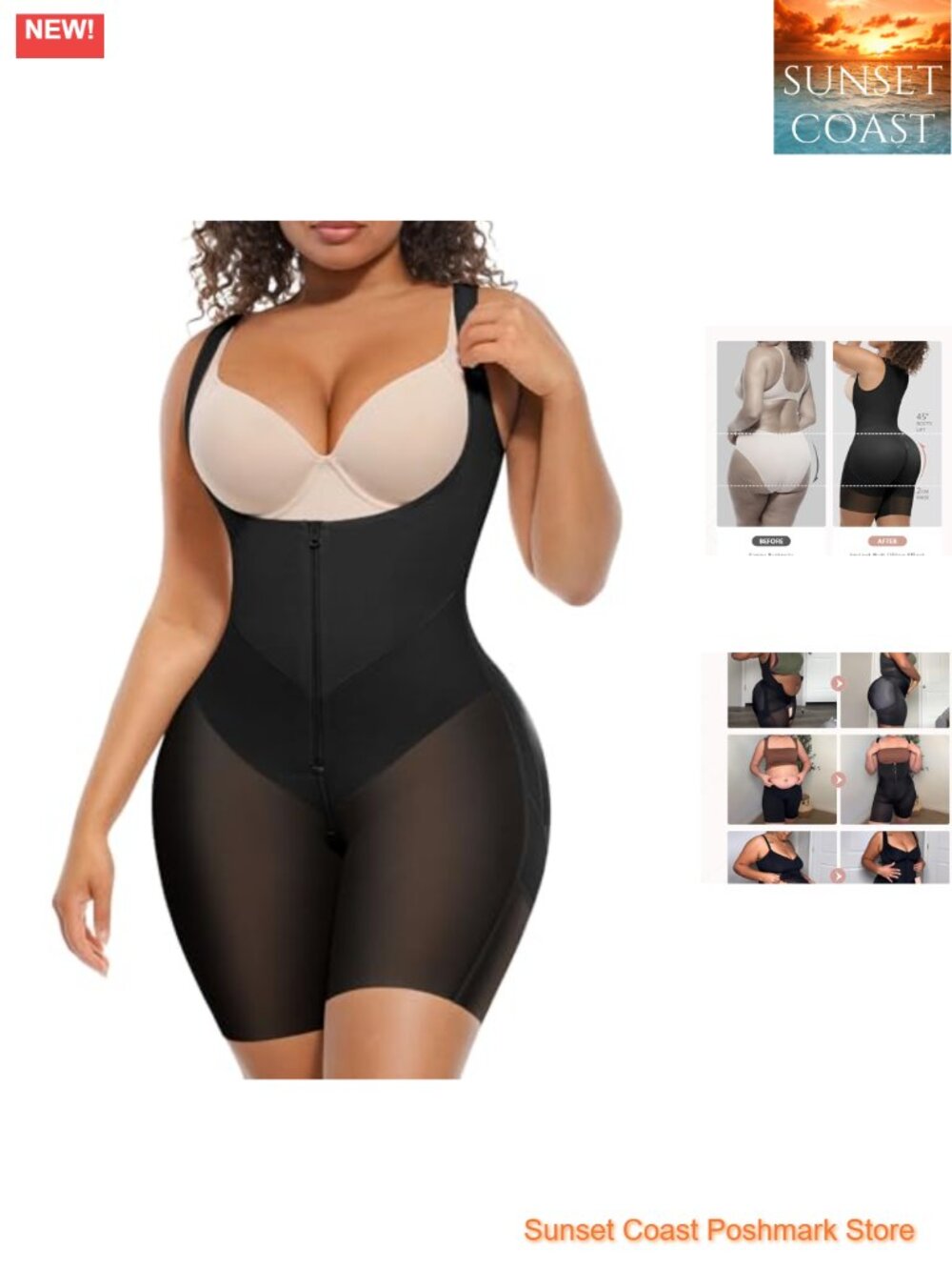 Tummy Control Shapewear Faja Bodysuit Postpartum Recovery Body Shaper
